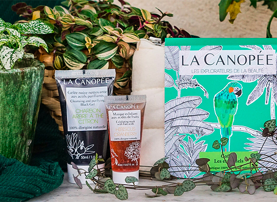 Photo de produits la Canopée au milieu de plantes.